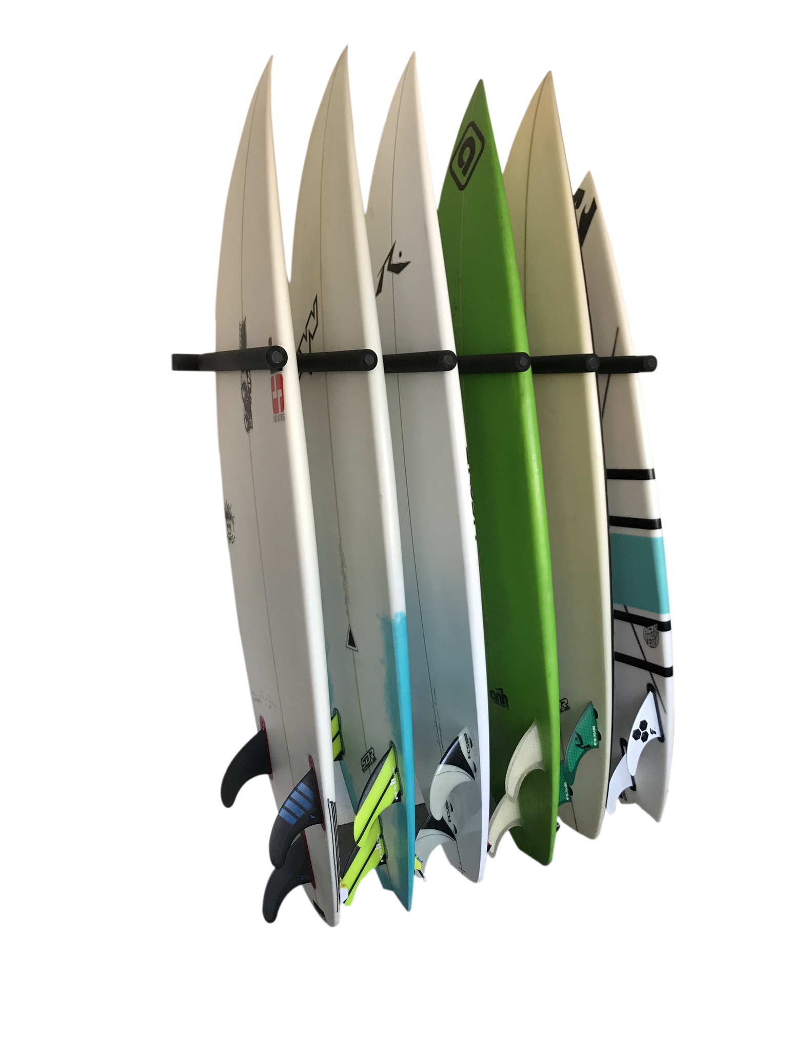 Wall Mounted Vertical Surfboard Rack 6 Board